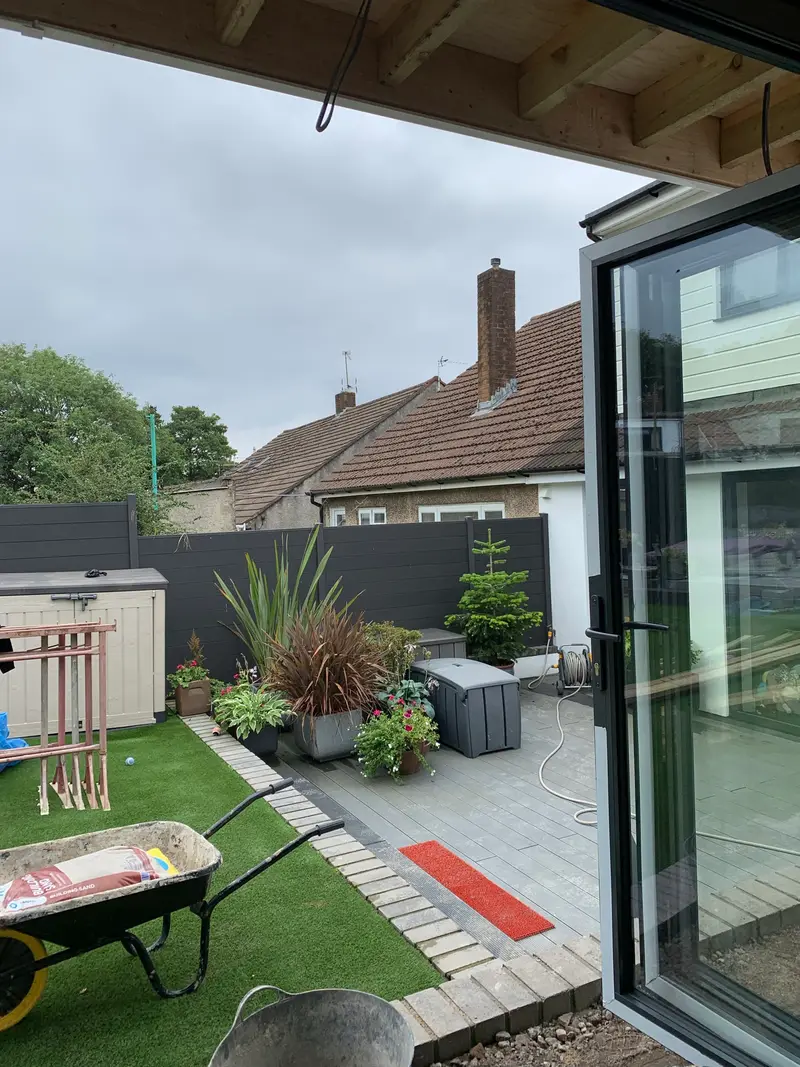 Single-storey rear extension with bi-fold doors